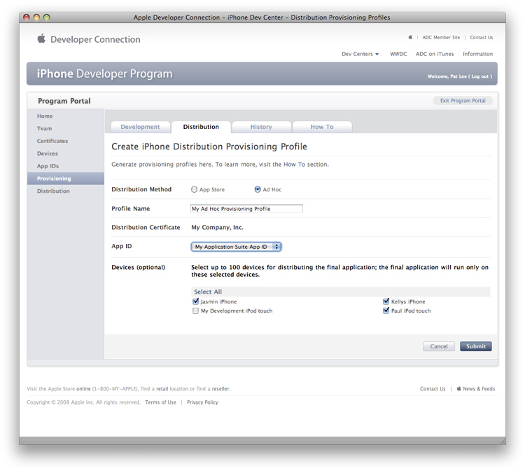 Provisioning Profile to